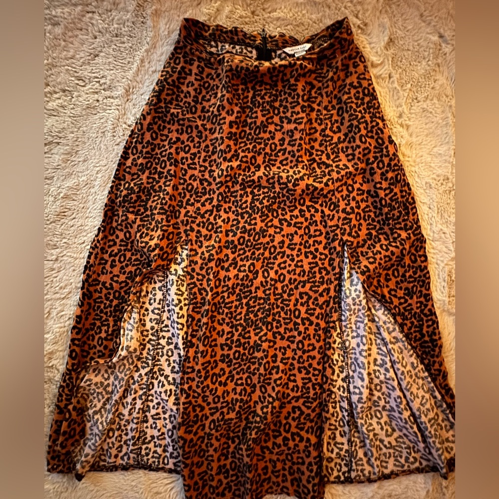 American Eagle Outfitters Animal Print Skirt - Orange and Black